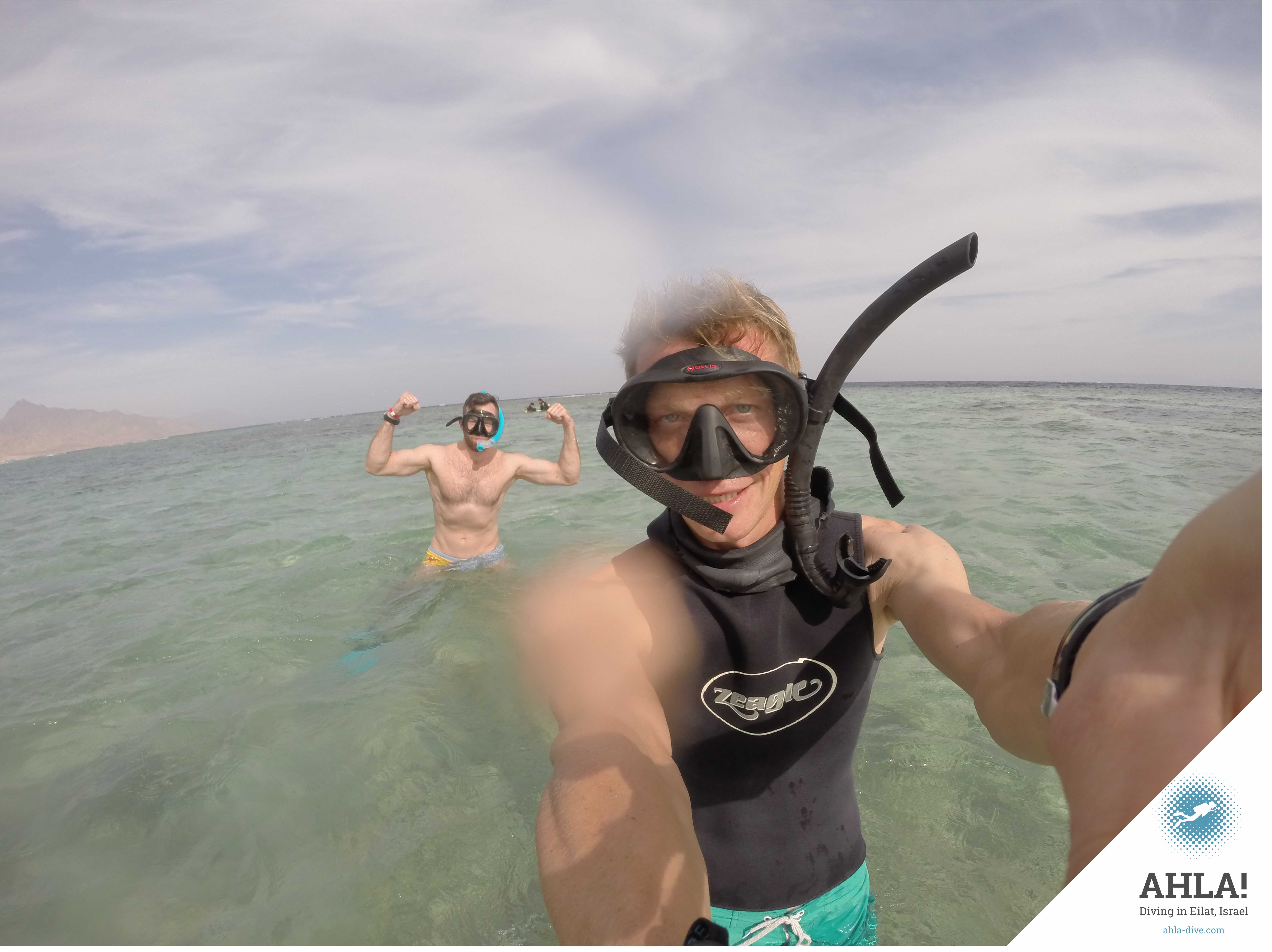 уроки сноркелинга на Красном море в Израиле_lesson of snorkeling on Red Sea in Israel